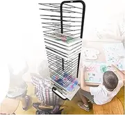 15Layers Mobile Art Drying Rack, Drying Easel Art Studio, Educational Product Drying Rack, Space-Saving Shelf (Size : 30 Layers)