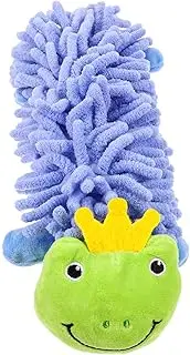 Mipcase Dog Frog Shaped Plush Teething Plaything Safe Durable Squeaky Pet Chew for Dogs for Daily Exercise and Fun