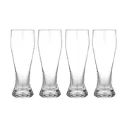 4pc Tempa Quinn 400ml Beer Glass Crystal Drinking Glassware Party Cup Set Clear