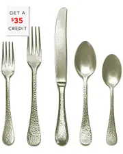 Mepra Epoque Pewter 5pc Flatware Set with $35 Credit