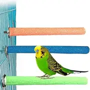 3 Pcs Parrot Perch Stand Toy,Bird Cage Perch Toy,Natural Paw Grinding Stick for Medium Parrots,Parakeets, Cockatiels,Lovebirds Chewing Stick