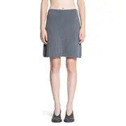 [JIL SANDER] Wool Knit Mini Skirt Grey