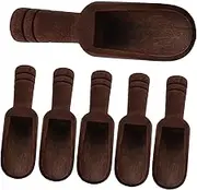 Gatuida 6Pcs Mini Wooden Spoons Convenient Salt and Tea Scoops for Home Smooth Edges Versatile Condiment Serving Utensils