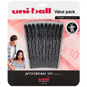 Uniball Jetstream 101 Rollerball Pens Black 10 Pack