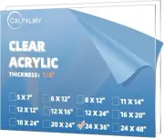 Weatherproof 2 Pack Clear Acrylic Sheets 24" x 36" for Crafting & Sneeze Guards
