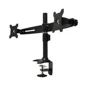 Up to 24" Dual LCD Tilt Swivel PC Monitor Desktop Mount Stand Clamp Base VESA