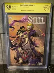 DARK KNIGHTS OF STEEL 1 CBCS 9.8 SS SIGNED TYLER KIRKHAM RARE VARIANT ltd 3000