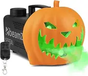 Beamz S553L Fog Machine Halloween Decoration with LED Pumpkin Head - 550 Watt Smoke Machine with 250 ml Liquid, 2-in-1 with Halloween Pumpkin Decoration