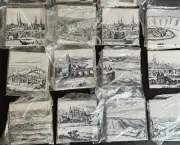 20 Vintage H&R Johnson Tiles LTD Black & White Old Europe Tiles Made In England