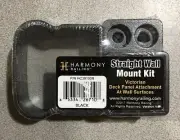 Harmony Railing Straight Wall Mount Kit BLACK Victorian Deck Panel at Wall
