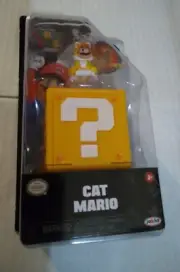 Nintendo The Super Mario Bros. Movie Cat Mario 1.25" Mini Figure w/Question Cube