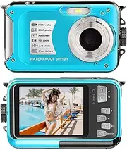 Labymos 1080P Ultra HD Action Camera with 2.7in TFT Screen 30MP -Shaking Underwater 3-Meter Waterproof 16×Digital Zoom Support 128GB TF Card with Battery Lanyard USB Cable