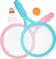 Abaodam 1 Set Badminton Set with Rackets Balls Lightweight Design Outdoor Sports for Family Bonding Leisure Fun
