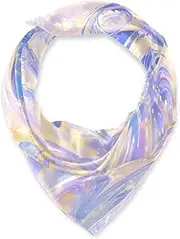 [miaozhen] Silk square Long and large neck scarf for man for holiday 35 In Yellow Navy Blue Purple bufandas para mujer para frio, Yellow Navy Blue Purple