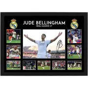 JUDE BELLINGHAM REAL MADRID CF SIGNED FRAMED LARGE PHOTO COLLAGE