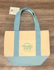 Trader Joe's Pastel Mini Canvas Tote Bags 2025 LIMITED EDITION NWT LOT ( BLUE )