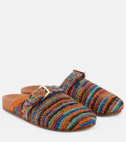 [Clergerie] Clergerie Quinta crochet raffia slides AU 7.5 multicoloured