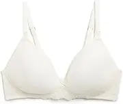 [Rosie Pope] Women's Wireless Lightly Lined Bra, Ivory, 38DD