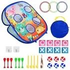 5 in 1 Bean Bag Toss Game Toy Corn Hole Game Beanbag Toss Game Dart Board Game