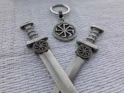 Svarog God kolovrat symbol Letter Opener,Pagan Slavic mythology sun wheel,Slavic