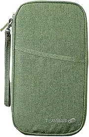 [CHKYWAIY] Family Passport Holder for Men Women, Travel Document Organizer with Zipper, Large Capacity Travel Passport Wallet, Protable Waterproof Passport Holder for Boarding Pass, ID, Phone