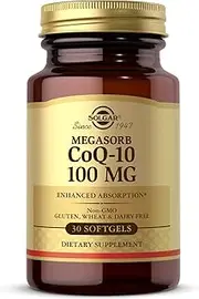 Solgar Megasorb CoQ-10 Softgels, 100 mg, 30 Count