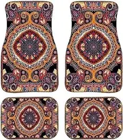 CAR MATS Carpet Car Floor Mats 4PCS for Front Rear Seats Durable Floor Carpet Heavy Duty Rubber Back Anti Slip Mat(B)