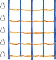 Climbing Net for Kids Outdoor, Portable Ninja Cargo Net Rope Ladder Monkey Bars