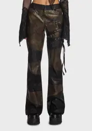 [DARKER WAVS] Echo Patchwork Flare Pants