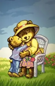 Printed needlepoint Tapestry Canvas Only 30 X40 Cm Moma Bear Rto
