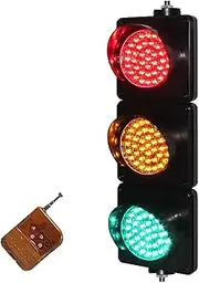 Red/Yellow/Green Traffic Signal Light,Industrial LED Traffic Light Remote Control, for Road, Toll Station, Dock Bay(24V)