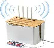 Box to Hide WiFi Router and Modem, WiFi Router Storage Box, Internetrouterbox TV Cable Hide Box Storage Cover Organiser for Storage of Wires, Routers, TV Set-Top Boxes