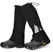 [Generic] Legging Gaiter Travel Leg Warmers Hiking Skiing Winter Shoe Cover Boot Tourist Foot Protection Guard Black L