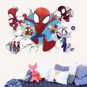 Superheroes mini Spiderman Wall Stickers PVC Decoration for Kids Room Home Decor Bedroom Cartoon Movie Mural,art decals Multi