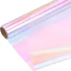Iridescent Cellophane Wrap Roll 40Cm X 15M for Gift Wrapping and Packing, Transp