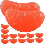 30pcs Miniature Grapefruit Model Charms Sturdy PVC Slices for DIY Jewelry Making Phone Case Dec