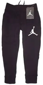 NWT Nike AIR JORDAN Boys Jumpman Fleece Jogger Sweat Pants BLACK Little Kids 4