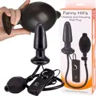 Fanny Hills Inflatable & VIBRATING Anal Plug Balloon Butt Dildo Prostate Sex Toy