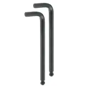 2pcs Ball End Hex Key Wrench 10mm L-Shape Long Arm Hexagon Metric Wrenches Black
