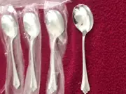 Oneida Royal Flute Stainless Flatware 4 ROUND SPOONS - Brand New