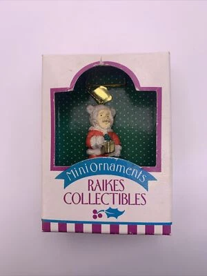 Robert Raikes Collectibles Santa Bear Christmas Ornament Miniature Applause Inc
