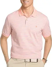 [IZOD] Mens Advantage Feeder Stripe Polo Shirt X-Large Sour orange