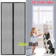 Cortina de malla magnética para puerta, mosquitera resistente, manos libres