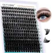 GEMERRY Lash Clusters D Curl 280pcs Cluster Lashes DIY Lash Extensions Eyelash Clusters Individual Lashes 30D/40D/50D/60D/80D/100D/200D Lashes Lash Extension Kit Soft Volume DIY at Home (100D,10-18mm)