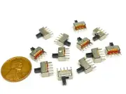 12 pieces SS12D07 3pin Mini micro small tiny Slide Switch PCB on off 1P2T B10