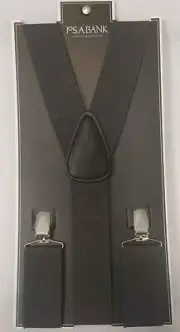 Jos A Bank Suspenders Dark Gray Silver Polyester Spandex