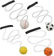 ERINGOGO 4pcs Wrist Bouncy Fitness Strap Finger Exercise Band Training Elastic Train Portable Play Bouncy Wrist Rebound Exercise Interactive Sport Rubber Baseball Back PVC