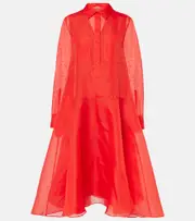 [Altuzarra] Altuzarra Sissy silk shirt dress AU 12 red
