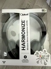 Quikcell Harmonize Wireless Stereo Headphones W/built In Mic - Black- Hands Free