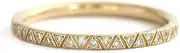 [HEARTS AND YOU] 0.5ct Round Cut Moissanite Geometric Pattern Eternity Band Yellow Gold Plated